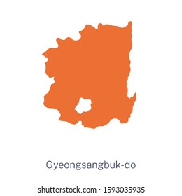 Vector detailed map of South Korea regions. Gyeongsangbuk-do, North Gyeongsang Province