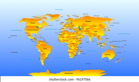 Vector detailed map of the world