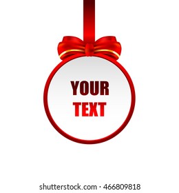 Vector detailed mesh ribbon with place for text