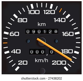 vector detailed speedometer, easy for edit