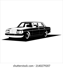 vector Details of a black and white car silhouette, very suitable for design references