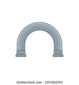 Detalles del vector sistema de tuberías de vectores en estilo plano. Recogida de tubos de agua, tuberías de plástico, filtros, válvula de gas, accesorios, fontanería, grifo, alcantarillado. Construcción y tecnología industrial. Eps 10