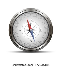 Vector detrailed compass isolated on white background.
