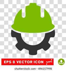 Vector Development EPS vector icon. Illustration style is flat iconic bicolor eco green and gray symbol on a transparent background.