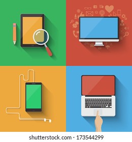 Vector device icon set. Choose your favorite device