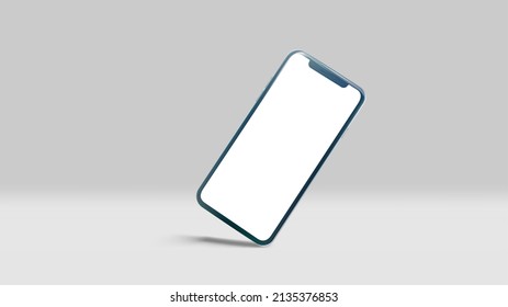 Vector device smartphone with blank screen for mockup