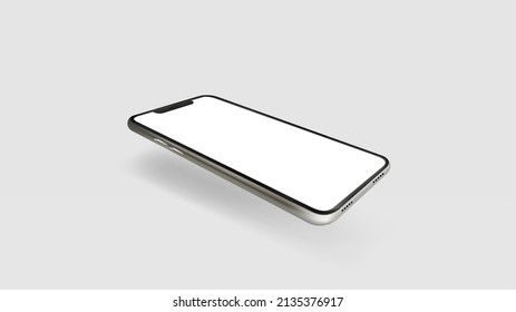 Vector device smartphone with white screen for mockup