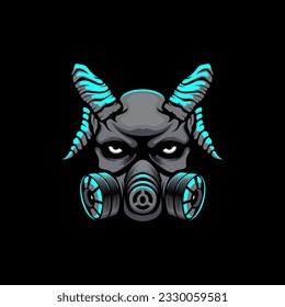 Vector Devil Mask Logo Design Illustration
