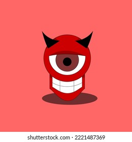 vector devil for t-shirt, icon, mascot, and marchandise image design.