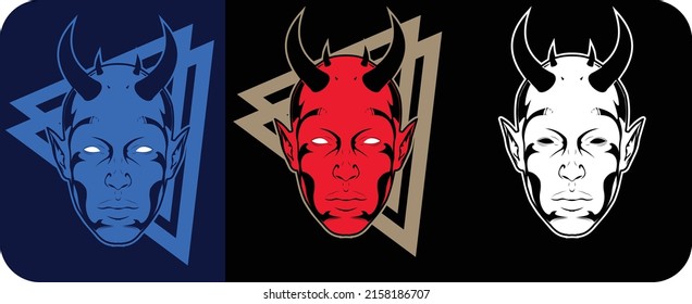 Vector Devils Logo illustration retro