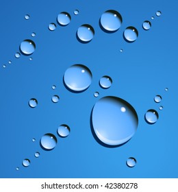 Vector dew drops. No mesh.