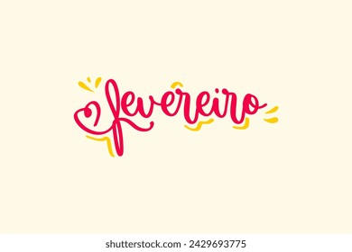 Vector Dezembro. December in brazilian portuguese illustrated hand lettering vector