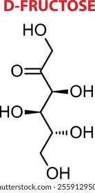 Vector Of D-Fructose Chemical Structure