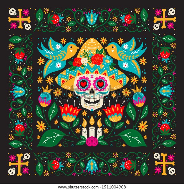 Vector Dia De Los Muertos Day Stock Vector Royalty Free 1511004908