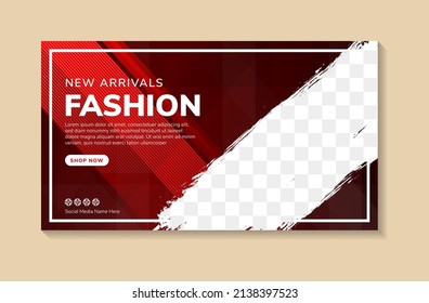 Vector diagonal geometry banner banners, red and white web headers. Silk vibrant abstract background, horizontal orientation. New arrivals fashion flyer with space for photo and text.