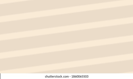 Vector diagonal lines illustration. Soft natural realistic Sail Champagne color shadow effect background. Window jalousie blinds and overlay shading on the floor