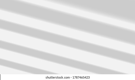 Ilustración de las líneas de malla diagonal del vector. Fondo de efecto gris natural suave y realista. Cristaleras celosías y sombra sobre el suelo blanco