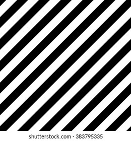 Vector Diagonal Striped Seamless Pattern. Black and white background