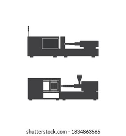 
Vector Diagram Of An Electric Or Hydraulic Injection Molding Machine For Plastic And Polymer Processing. Production Of Plastic Objects And Parts