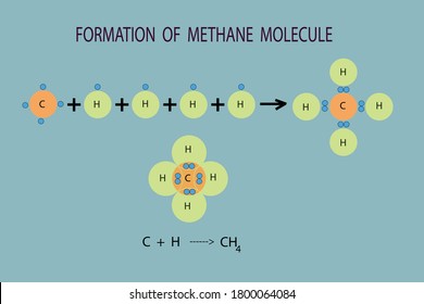 Vector Diagram, Formation Of Ethane Molecule