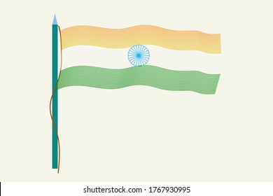vector diagram and illustration of Indian flag