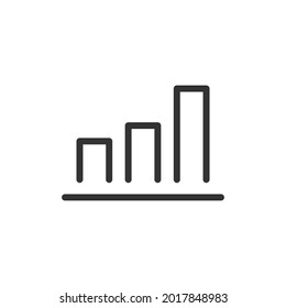 Icono de línea de diagrama de vectores. Símbolo con estilo de contorno de moda. Ilustración vectorial aislada en un fondo blanco.