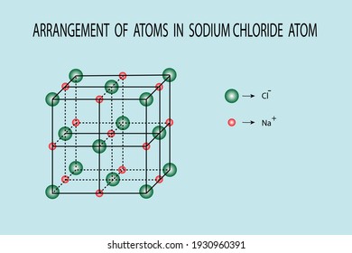 Vector Diagram To Show The Arrangement Of Atoms In Sodium Chloride Molecule