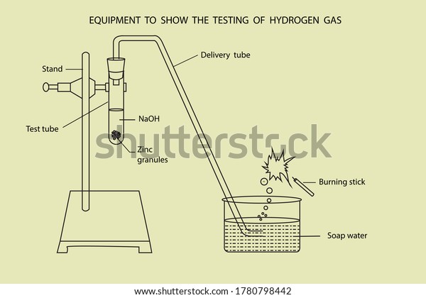 Vector Diagram Show Equipment Test Hydrogen Stock Vector Royalty Free 1780798442