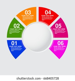 Vector diagram template for infographics. Diagrams for business presentations.