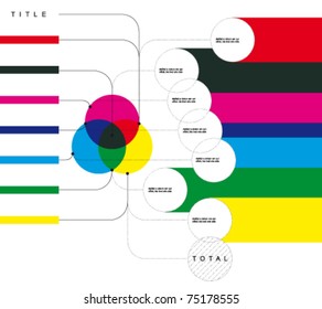 Vector Diagram for Web or Prints with place for your texts