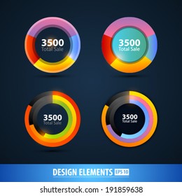 Vector diagrams. Chart set. Business infographics