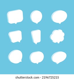 Vector Dialog Box Bubble Set Isolated Stock Vector (Royalty Free ...