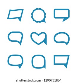 Vector dialog speech bubbles, talk logo design graphics