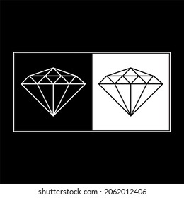 Vector diamond black and white