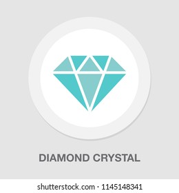 Vector Diamond Crystal Logo Isolated, Diamond Shape - Crystals Jewelry