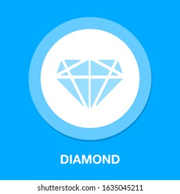 vector diamond crystal logo isolated, diamond shape - crystals jewelry