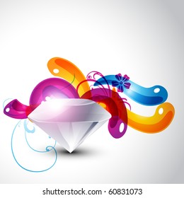 vector diamond design with colorful eps10 background