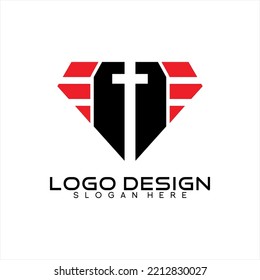 Vector diamond design logo with abstract cross and letter G.