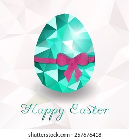 Vector diamond egg. Happy easter card. File format eps 10