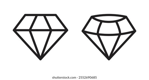 Iconos de diamantes de Vector en el contorno