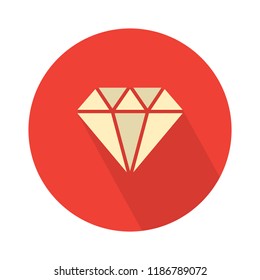 Vector Diamond Illustration. Crystal Stone Jewelry - Expensive Gift