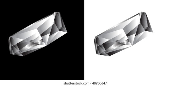 Vector diamond on a black and white backgroundr
