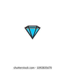 vector diamond on isolated white background, eps 10
