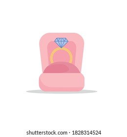 Anillo de diamantes vectores - ilustración de boda o compromiso, símbolo del anillo de diamantes
