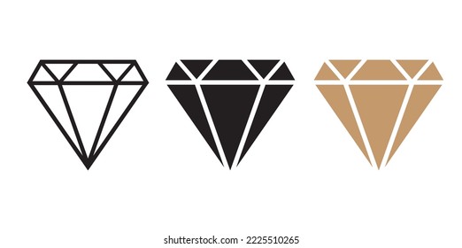Vector Diamond Shapes Collection, Diamond icon