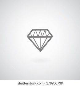vector diamond symbol on gray background 