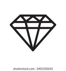 Vector diamond symbol for online and mobile apps. diamond jewels as a mark and emblem
