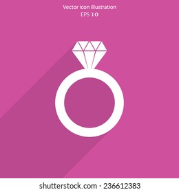 Vector diamond web icon. Eps 10.