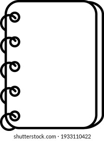 Vector Diary Outline Icon Design
