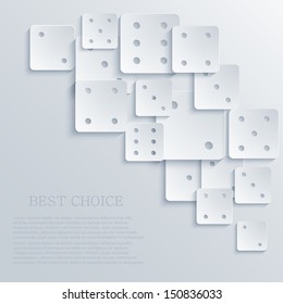 vector dice background. Eps10